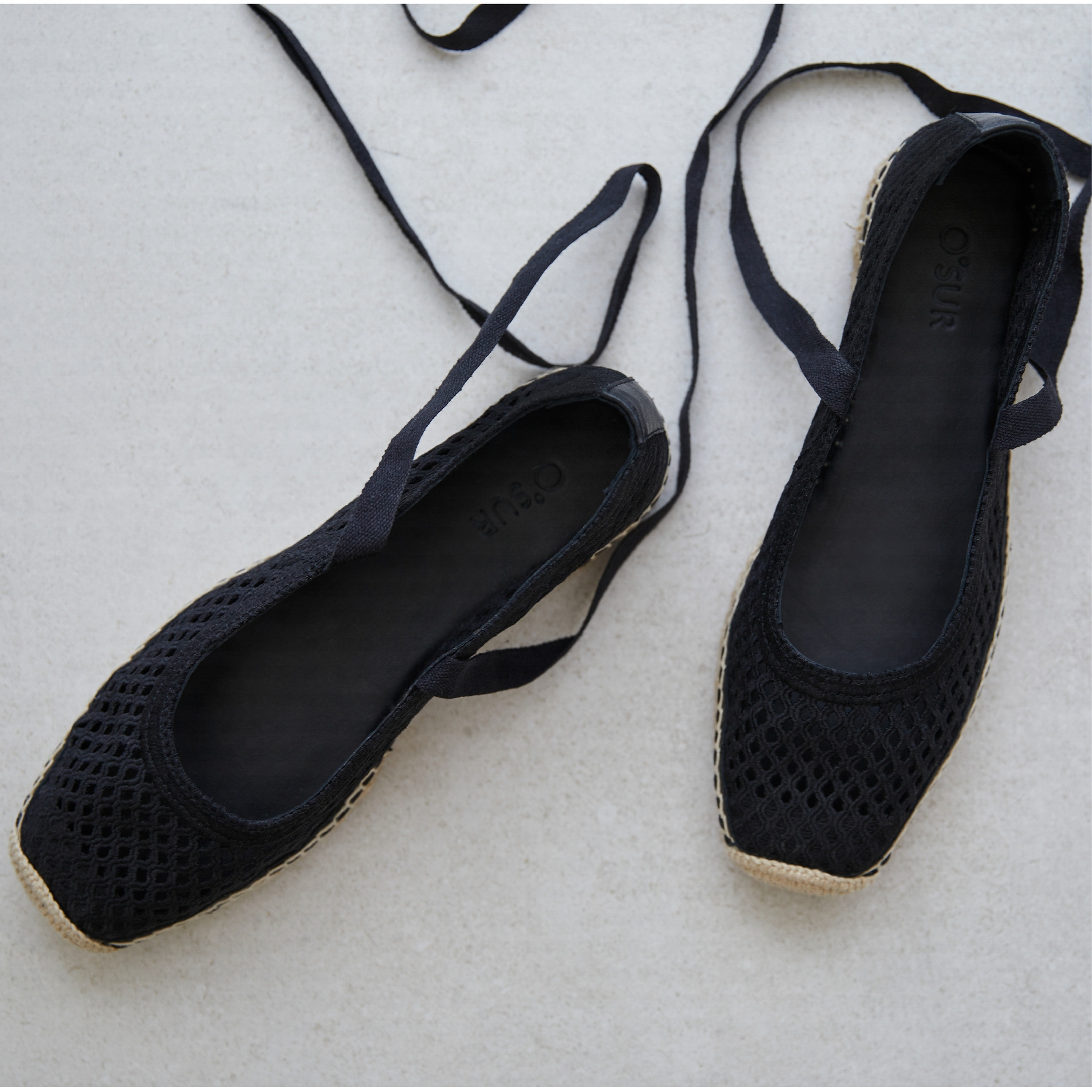 Juncal Aguirre Alpargata Negra Plataforma Alpargata Plana